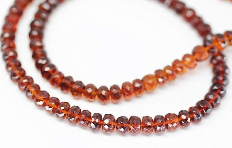 Natural Golden Citrine Faceted Rondelle Gemstone Loose Beads Strand 8" 6mm 5mm - Jalvi & Co.