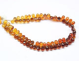 Natural Golden Citrine Faceted Tear Drops Loose Briolette Beads 8