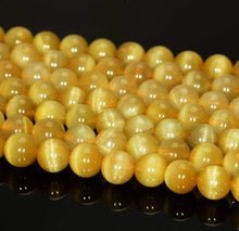 Load image into Gallery viewer, Natural Golden Tigers Eye Smooth Ball Round Gemstone Loose Beads Strand 6mm 15&quot; - Jalvi &amp; Co.