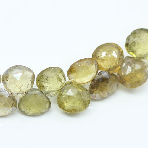 Natural Green Apatite Mystic Coated Faceted Heart Spacer Loose Beads 6mm 7mm 4