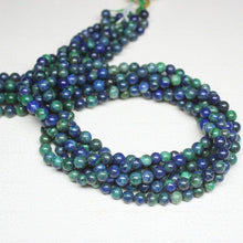 Load image into Gallery viewer, Natural Green Azurite Smooth Ball Round Loose Gemstone Beads Strand 15&quot; 6mm - Jalvi &amp; Co.