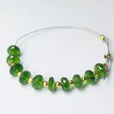 Natural Green Chrome Diopside Faceted Rondelle Beads 6mm 10pc