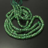 Natural Green Emerald Faceted Rondelle Beads 3.5mm 5mm 17inches