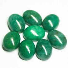 Load image into Gallery viewer, Natural Green Emerald Smooth Oval Cabochon Gemstone Matching pair 20mm x 15mm - Jalvi &amp; Co.