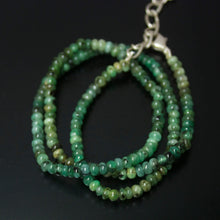 Load image into Gallery viewer, Natural Green Emerald Smooth Rondelle Necklace 3mm 4mm 18inches - Jalvi &amp; Co.