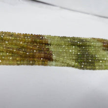 Load image into Gallery viewer, Natural Green Grossular Garnet Faceted Rondelle Loose Gemstone Beads 13" 3mm - Jalvi &amp; Co.