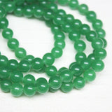 Natural Green Jade Smooth Round Beads 8mm 15inches