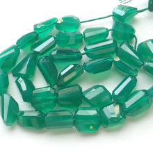 Load image into Gallery viewer, Natural Green Onyx Step Cut Nuggets Loose Gemstone Beads 9.5&quot; 19mm 23mm - Jalvi &amp; Co.