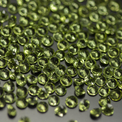 Natural Green Peridot Round Brilliant Cut Loose Gemstone 20pc 3mm - Jalvi & Co.