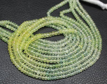 Load image into Gallery viewer, Natural Green Prehnite Smooth Rondelle Beads 3.5mm 14inches - Jalvi &amp; Co.