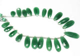 Natural Green Quartz Faceted Long Pear Drop Loose Briolette Beads 23mm 33mm 4