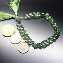 Load image into Gallery viewer, Natural Green Serpentine Faceted Heart Drop Beads 7mm 8inches - Jalvi &amp; Co.