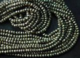 Natural Grey Pyrite Faceted Rondelle Beads 3.5mm 13inches