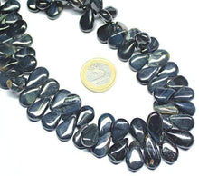 Load image into Gallery viewer, Natural Hawks Eye Smooth Pear Drop Loose Briolette Beads Strand 10&quot; 8mm 15mm - Jalvi &amp; Co.