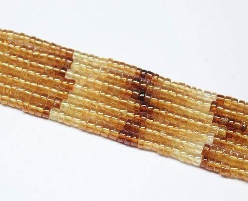 Natural Hessonite Garnet Shaded Wheel Tyre Smooth Polished Beads Strand 14