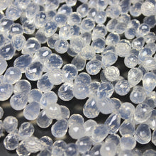 Load image into Gallery viewer, Natural Ice Quartz Faceted Tear Drop Gemstone Loose Beads Strand 8mm 9mm 4&quot; - Jalvi &amp; Co.