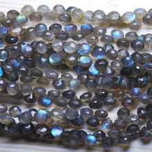 Load image into Gallery viewer, Natural Labradorite Faceted Briolette Onion Loose Gemstone Beads Strand 7.5&quot; 6mm - Jalvi &amp; Co.