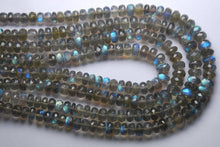 Load image into Gallery viewer, Natural Labradorite Faceted Rondelle Gemstone Loose Beads Strand 10" 6mm - Jalvi &amp; Co.