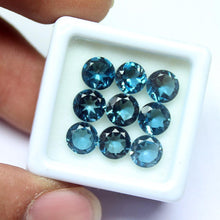 Load image into Gallery viewer, Natural London Blue Topaz Round Brilliant Cut Loose Gemstone Lot 9pc 9.50Ct - Jalvi &amp; Co.