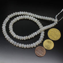 Load image into Gallery viewer, Natural Moonlite Carved Smooth Rondelle Gemstone Loose Beads Strand 6mm 7mm 8&quot; - Jalvi &amp; Co.