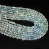 Natural Multi Color Aquamarine Faceted Rondelle Beads 4mm 13inches