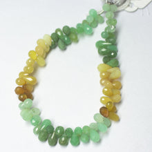 Load image into Gallery viewer, Natural Multi Color Chrysoprase Faceted Teardrop Beads 8mm 8inches - Jalvi &amp; Co.