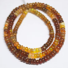 Load image into Gallery viewer, Natural Multi Color Ethiopian Opal Smooth Rondelle Beads 4mm 4.5mm 16inches - Jalvi &amp; Co.