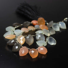 Load image into Gallery viewer, Natural Multi Color Moonstone Faceted Fancy Drops Beads 10.5mm 9inches - Jalvi &amp; Co.