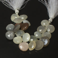 Load image into Gallery viewer, Natural Multi-Color Moonstone Faceted Heart Beads 13mm 14mm 22pc - Jalvi &amp; Co.