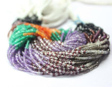 Load image into Gallery viewer, Natural Multi Color Multi Gemstone Faceted Rondelle Beads 2mm 13.5inches - Jalvi &amp; Co.