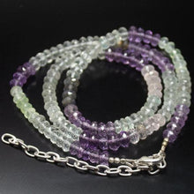 Load image into Gallery viewer, Natural Multi Color Multi Gemstone Faceted Rondelle Beads Necklace 6mm 21inches - Jalvi &amp; Co.