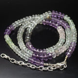 Natural Multi Color Multi Gemstone Faceted Rondelle Beads Necklace 6mm 21inches