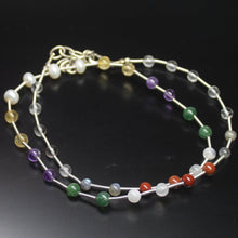 Load image into Gallery viewer, Natural Multi Color Multi Gemstone Smooth Round Beads Necklace 4.5mm 6mm 19&quot; - Jalvi &amp; Co.