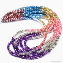 Load image into Gallery viewer, Natural Multi Color Pyrite Faceted Rondelle Beads 3.5mm 30 inches - Jalvi &amp; Co.