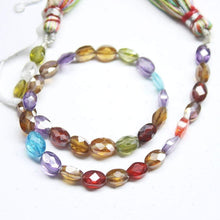 Load image into Gallery viewer, Natural Multi Color Zircon Faceted Oval Beads 5.5mm 6.5mm 8inches - Jalvi &amp; Co.