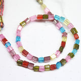 Natural Multi Color Zircon Faceted Rectangle Beads 4.5mm 5mm 8inches