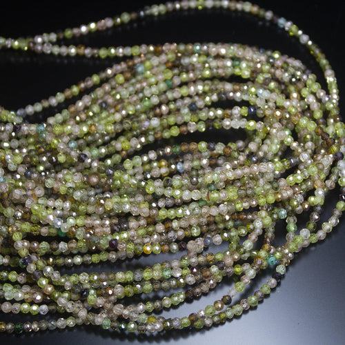 Natural Multi Color Zircon Faceted Rondelle Beads 14