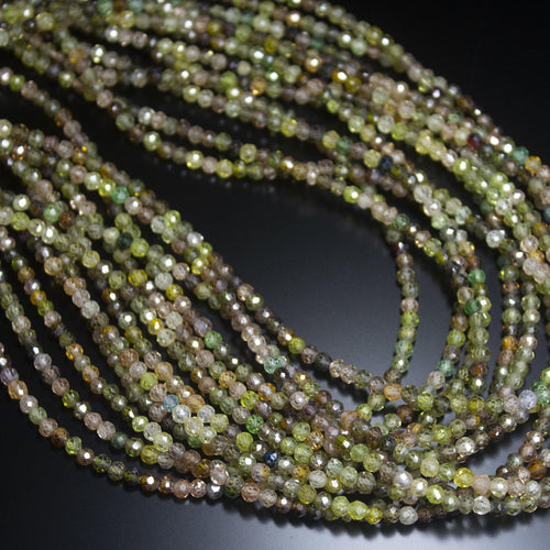 Natural Multi Color Zircon Faceted Rondelle Beads 14