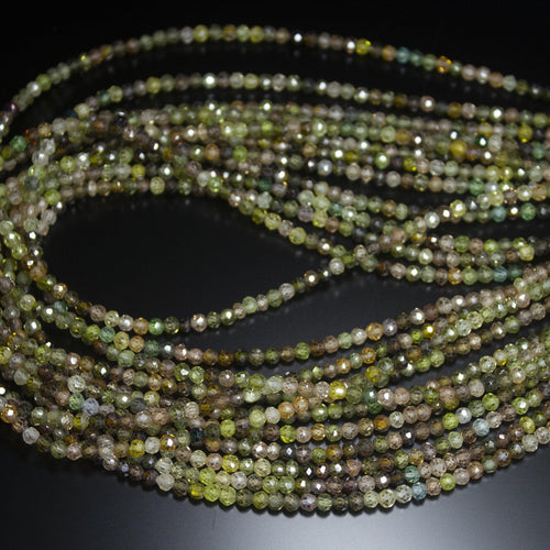 Natural Multi Color Zircon Faceted Rondelle Beads 14