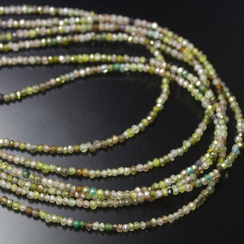 Natural Multi Color Zircon Faceted Rondelle Beads 2mm 14inches - Jalvi & Co.