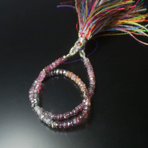 Natural Multi Color Zircon Faceted Rondelle Beads 3.5mm 8inches - Jalvi & Co.