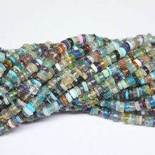 Load image into Gallery viewer, Natural Multi Gemstone Smooth Heishi Wheel Loose Spacer Beads 16&quot; 5-6mm - Jalvi &amp; Co.