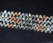 Load image into Gallery viewer, Natural Multi Moonstone Faceted Oval Gemstone Loose Beads Strand 7mm 8&quot; - Jalvi &amp; Co.