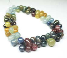 Load image into Gallery viewer, Natural Multi Sapphire Smooth Tear Drop Beads Briolette Strand 10mm 15mm 9&quot; - Jalvi &amp; Co.