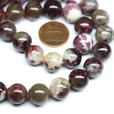 Natural Multi Tourmaline Smooth Round Gemstone Loose Craft Beads Strand 15