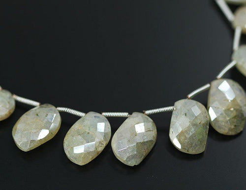 Natural Mystic Grapolite Faceted Briolette Gemstone Drop Beads 12mm 14mm 4