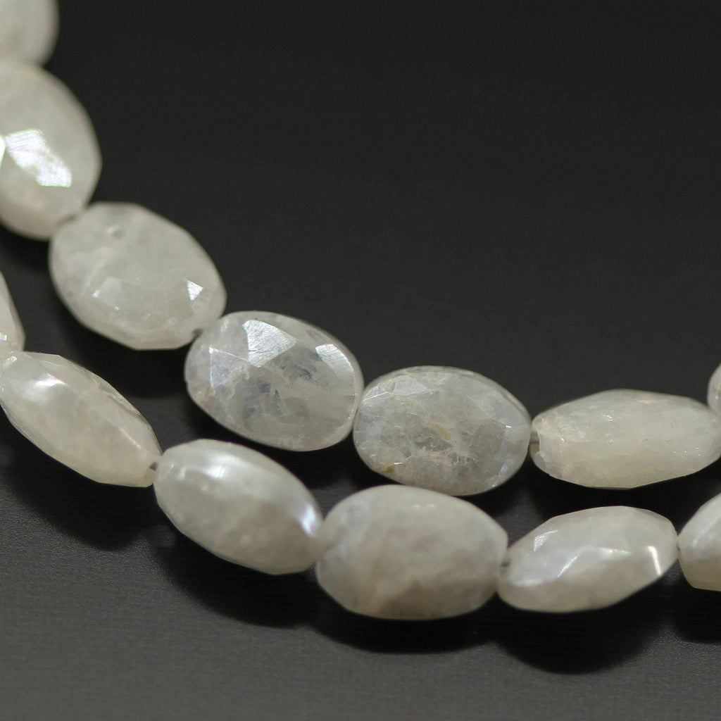 Natural Mystic Silverite Faceted Oval Loose Spacer Gemstone Beads Strand 6mm 8" - Jalvi & Co.