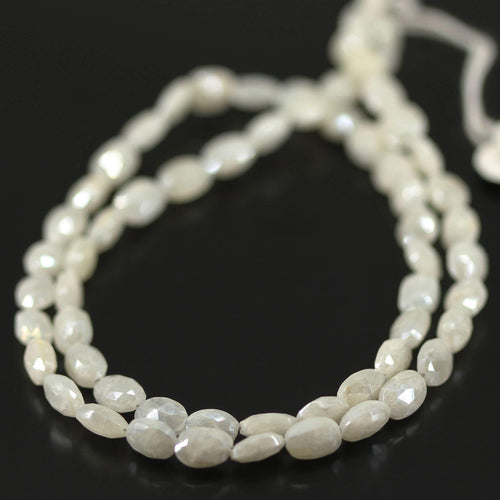 Natural Mystic Silverite Faceted Oval Loose Spacer Gemstone Beads Strand 6mm 8