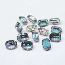 Load image into Gallery viewer, Natural Mystic Topaz Faceted Cushion Side Drilled Loose Pair Beads 2 Pair 14mm - Jalvi &amp; Co.
