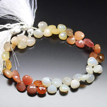 Load image into Gallery viewer, Natural Opal Faceted Heart Loose Gemstone Bead Strand 8mm 9mm 4&quot; - Jalvi &amp; Co.